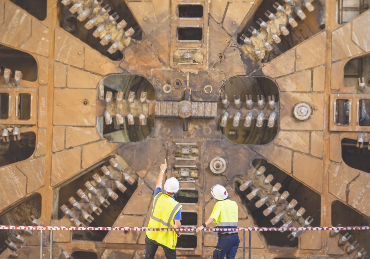 Tunnel boring machine on a major infrastructure project